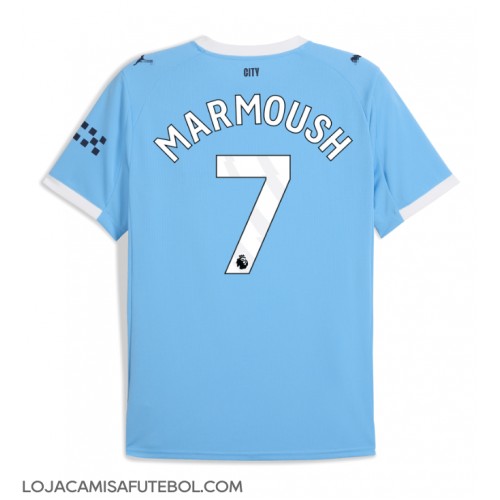 Camisa de Futebol Manchester City Omar Marmoush #7 Equipamento Principal 2025-26 Manga Curta